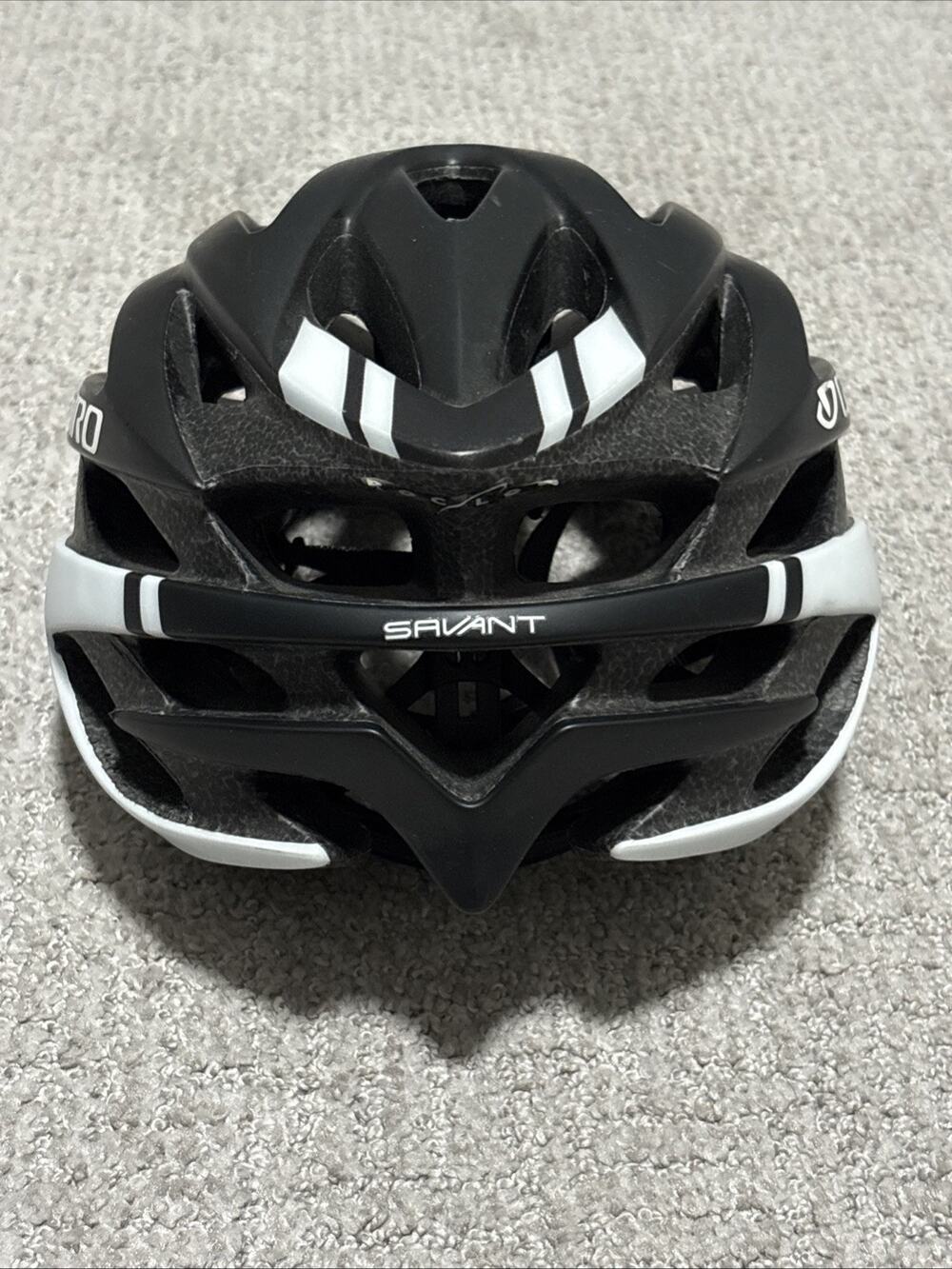 Giro Savant Road Bike Helmet Size Small Black/WhiteReflective Logo New No Box